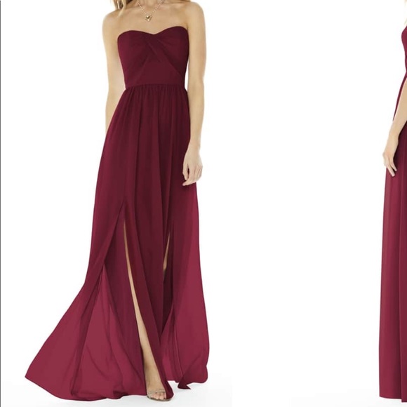 SOCIAL BRIDESMAIDS | Strapless Georgette Dress - Picture 2 of 3